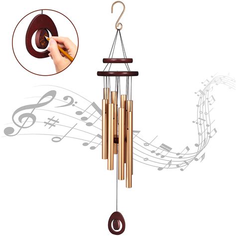 8 Tubes Music Wind Chimes Chapel Windchimes Door Wall Hanging Home ...