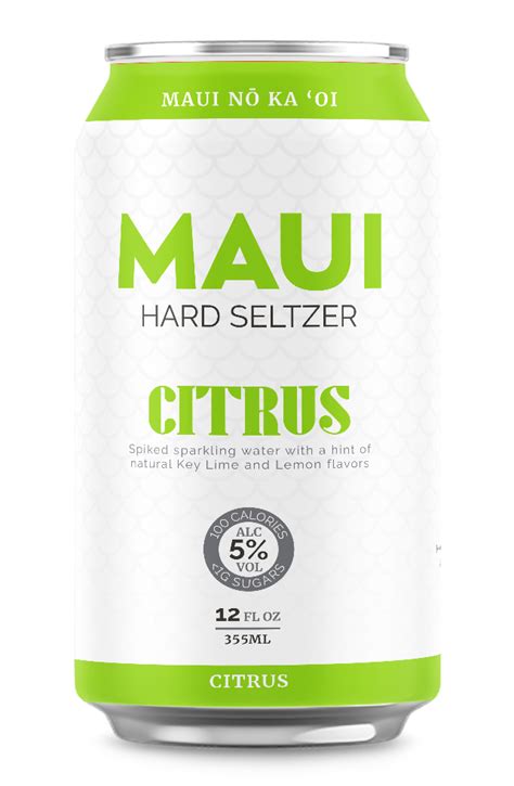 Tropical Hard Seltzer With Natural Flavors Maui Hard Seltzer