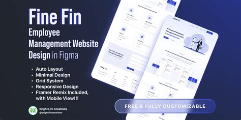 FineFin Employee Management Website Design Figma Auto Layout Modern