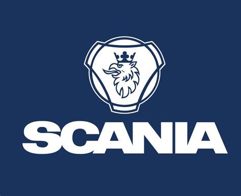 Scania Brand Logo Car Symbol With Name White Design Swedish Automobile ...