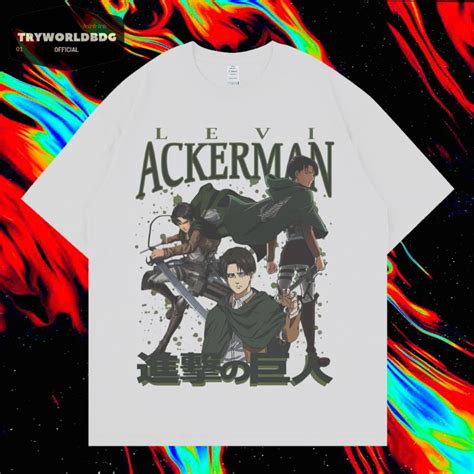 Jual Tryworldbdg Official Levi Ackerman Kaos Oversized Oversized T