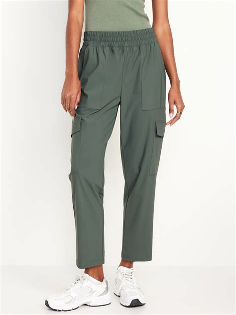 High Waisted Sleektech Cargo Ankle Pants Old Navy