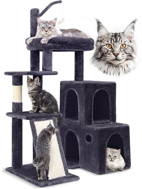 F50 Cat Tree Tower For Large Indoor Cats 50 Inch Heavy Duty Cat Tree For Big Cats Maine Coon