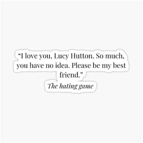 The Hating Game Quote Sticker For Sale By Amelieva Redbubble