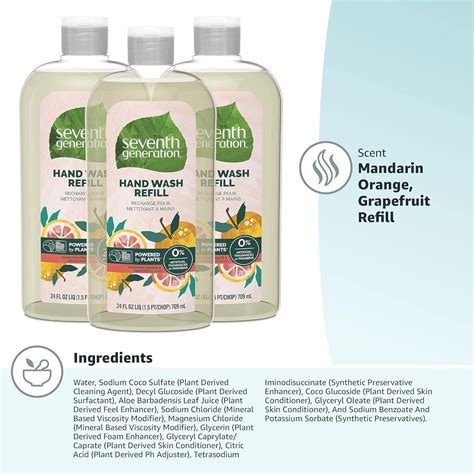 seventh generation mandarin orange grapefruit hand soap refill