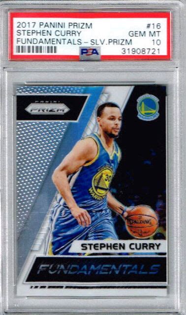 Panini Prizm Stephen Curry Fundamentals Silver Prizm Psa Ebay