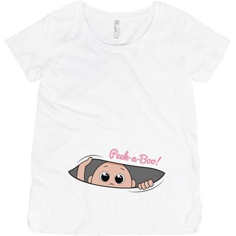 Peek A Boo Baby Maternity Maternity Cotton T Shirt