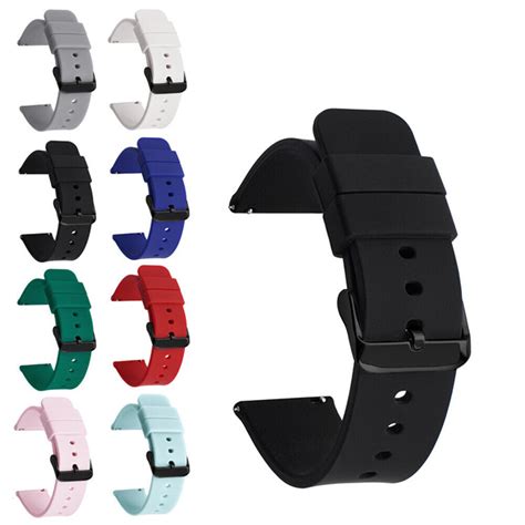 Silicone Watch Strap 14mm 16 18 19 20mm 21 22mm 24mm Soft Rubber Band Waterproof Ebay