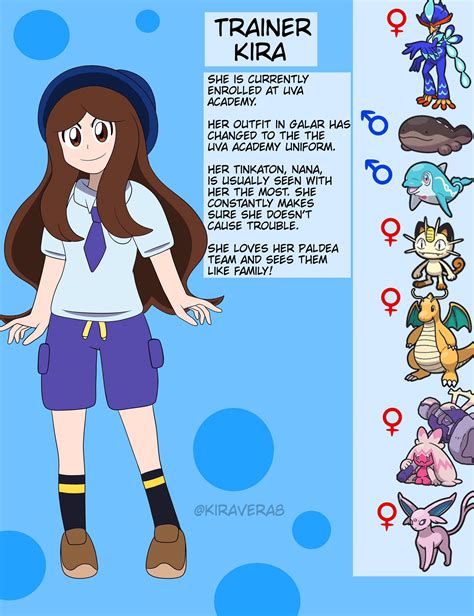 Kira ᴥ Paldea💙 9 Days Until Bday On Twitter Drew A New Ref For Trainer Kira Paldea