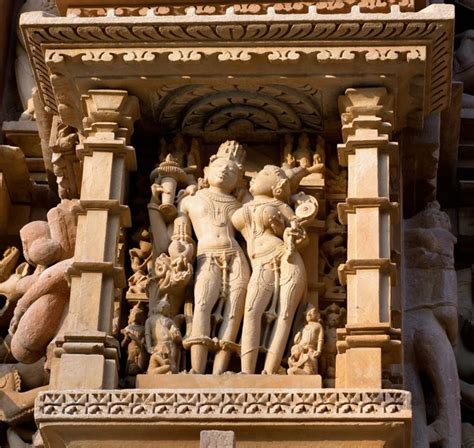 Sculptures On Adinath Jain Temple Khajuraho Stock Photo By