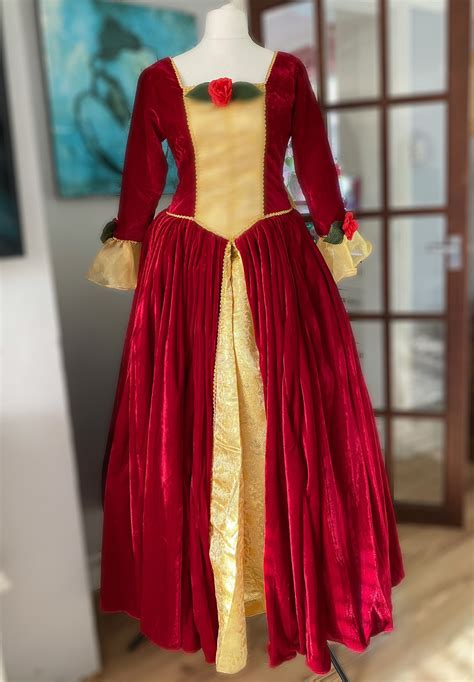 Christmas Belle Princess Dress Adult Belle Princess Dress Etsy