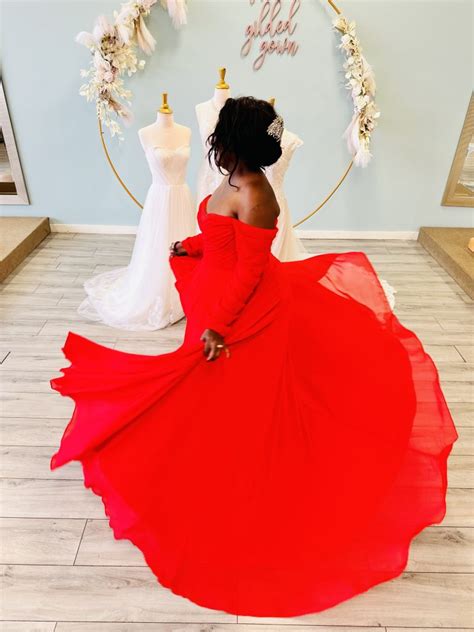 Stunning Red Wedding Dresses At The Gilded Gown The Gilded Gown