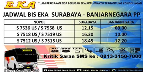 Jadwal Dan Harga Tiket Bus Eka Jejak Bus