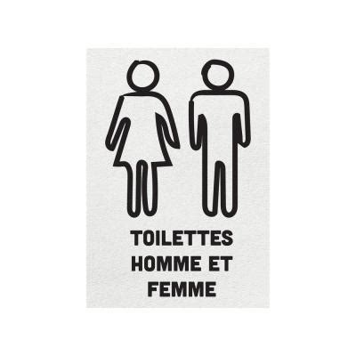 Sticker Autocollant Toilettes Homme Et Femme Fond Blanc Format A