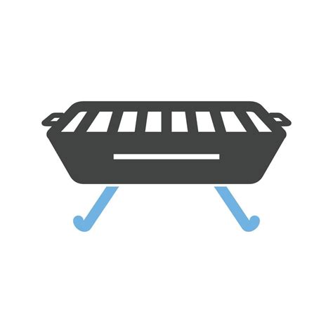 Barbacoa Glifo Icono Azul Y Negro Vector En Vecteezy