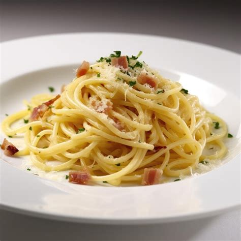 Premium Ai Image Spaghetti Carbonara Italy Generative Ai