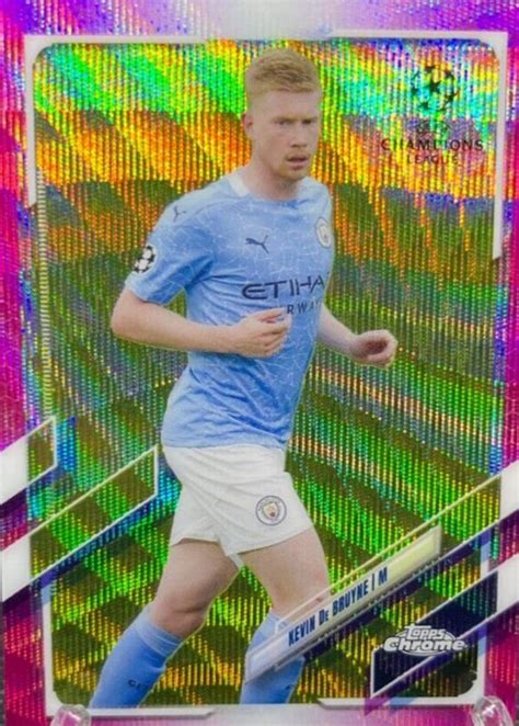 Kevin De Bruyne 2020 Topps Chrome UEFA Champions League 18 Pink X