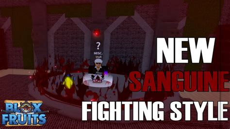 Sanguine Fighting Style Location Blox Fruits Update 20 Youtube