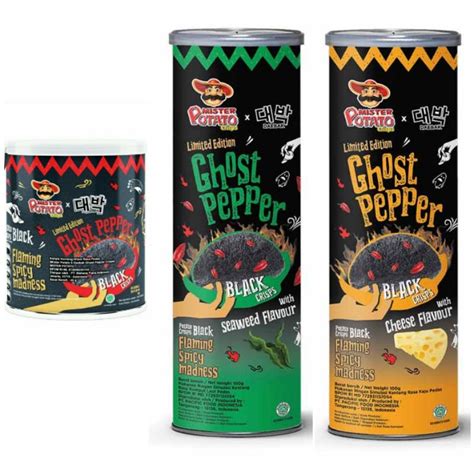 Jual Mister Potato Ghost Pepper Crisps Limited Edition Cheese Flavour Dan Seaweed Flavor 100gr