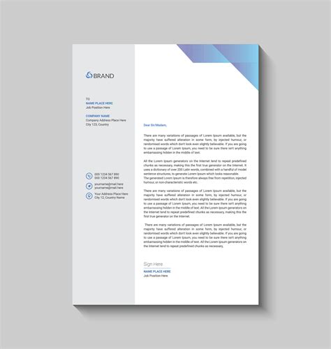 Modern company letterhead design 24793775 Vector Art at Vecteezy