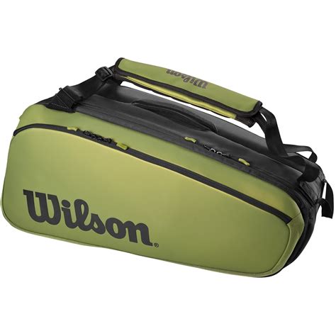 Wilson Super Tour Blade Pk Tennis Racquet Bag Green Black