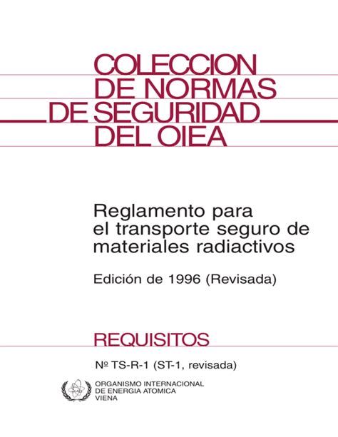 Reglamento Para El Transporte Seguro De Materiales Radiactivos