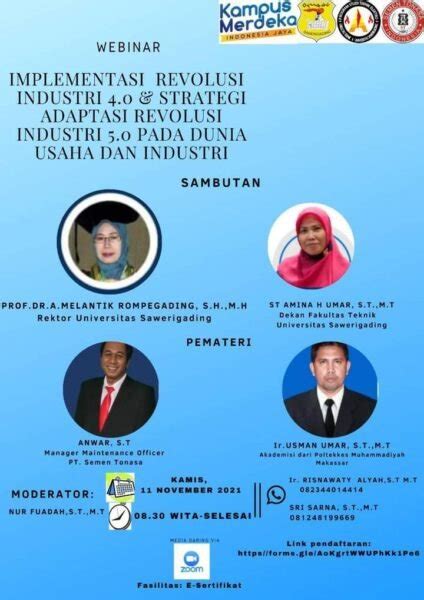 Fakultas Teknik UNSA Makassar Kembali Menggelar Webinar UNSA Makassar