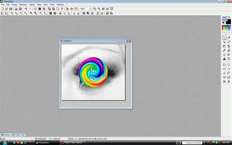 How To Make Rainbow Swirl Eye Color On Photofiltre YouTube