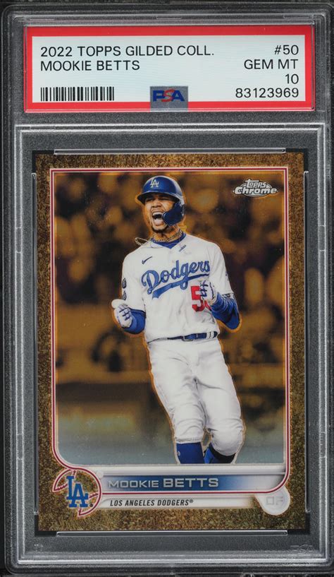 Topps Gilded Collection Mookie Betts Psa Gem Mint