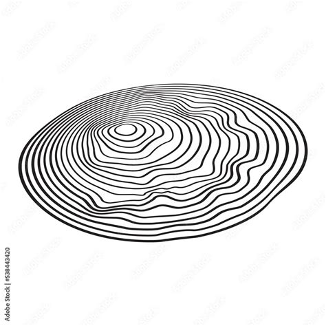 Optical illusion circle, vector drawing Stock Vector | Adobe Stock