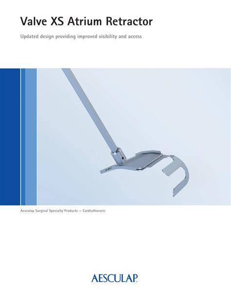 PDF Valve XS Atrium Retractor Aesculap USA The Mitral Valve By