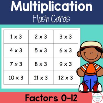 Multiplication Flash Cards 0-12: With Answers on Back | TpT