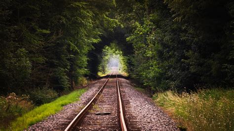 Train rail track photography HD wallpaper | Wallpaper Flare