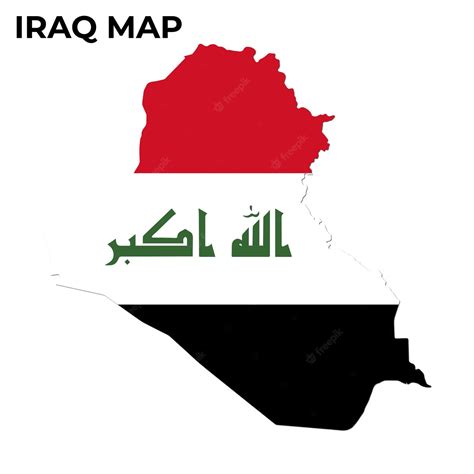 Premium Vector | Iraq national flag map design illustration of iraq ...