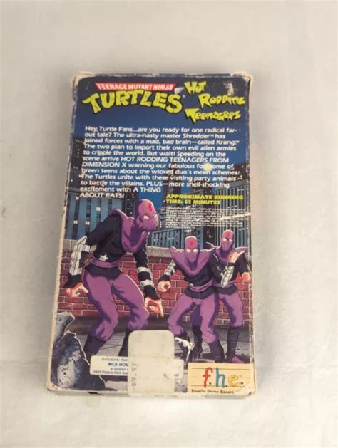 TEENAGE MUTANT NINJA Turtles Hot Rodding Teenagers VHS F H E 1987 TMNT