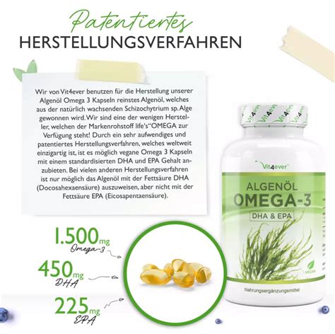 Vit4ever Algenöl Omega 3 90 Kapseln