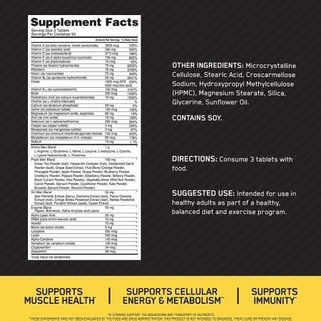 Opti Men 90 cápsulas Optimum Nutrition Multivitamínico Importado