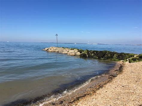 A pebbly beach that shelves steeply, but OK on a sunny day - Lee On Solent Beach, Lee-on-the ...