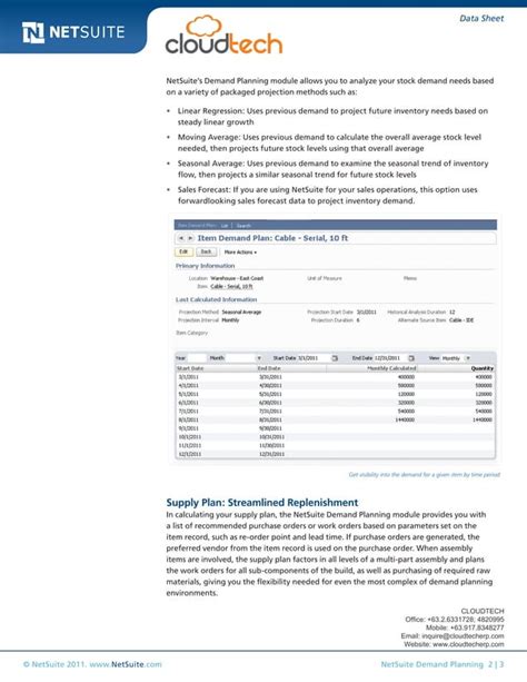 Netsuite Demand Planning Pdf