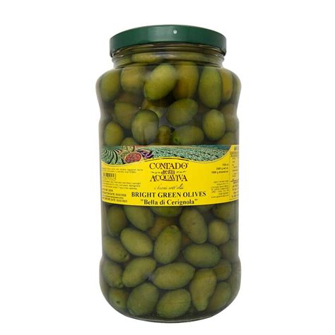 Contado Green Bella Di Cerignola Olives 21gs