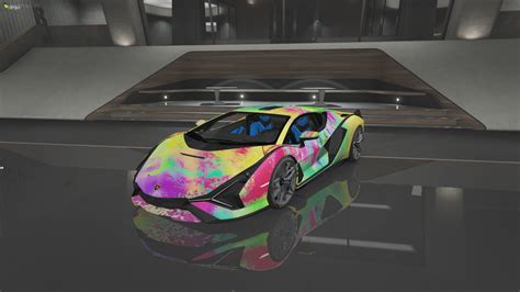 Trippy Lamborghini Sián Fkp 37 Livery Gta5