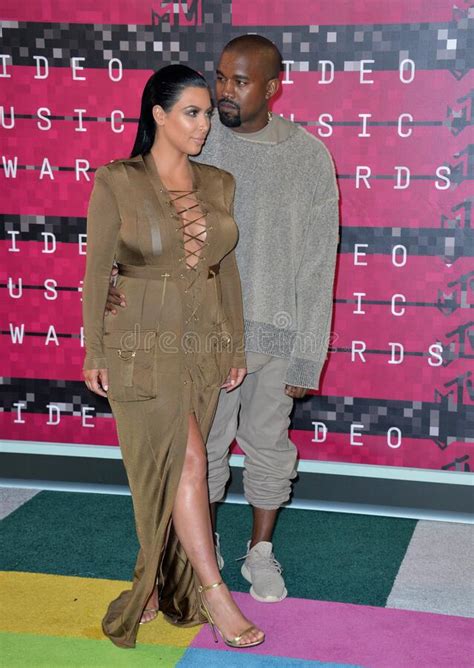 Kim Kardashian Y Kanye West Fotograf A Editorial Imagen De Marido