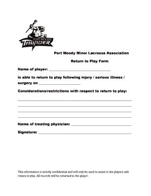 Fillable Online Portmoodylacrosse Port Moody Minor Lacrosse Association