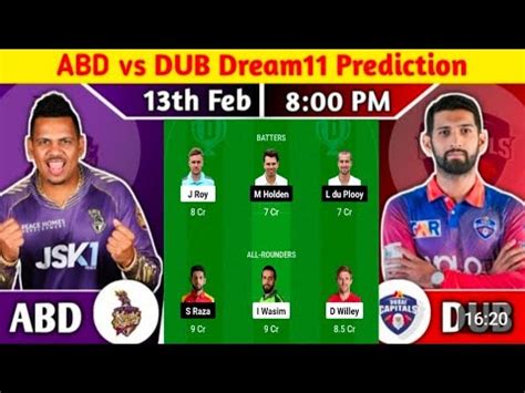 ABD Vs DUB Dream 11 Team ABD Vs DUB Dream 11 Prediction ABD Vs DUB