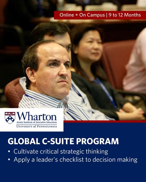 Wharton Executive Education Global C Suite Program On Linkedin