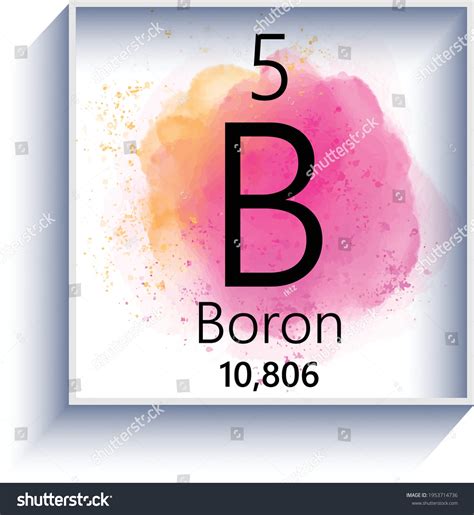 Boron Periodic Table Element Icon On Stock Vector Royalty Free