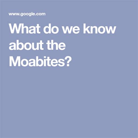 What do we know about the Moabites? | Chronological bible, Bible, Ios ...