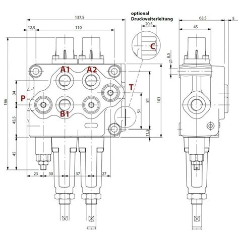 Sektion Monoblockventil Mit Drei Taster Sd P