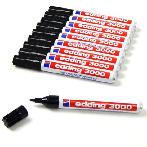 St Ck Edding Permanent Marker Schwarz Rundspitze Mm