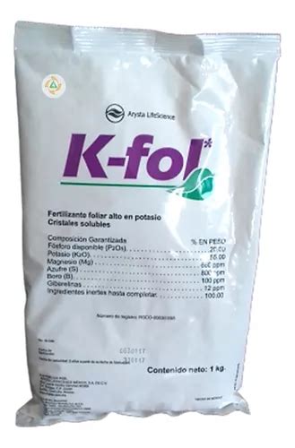 2 K Fol Fertilizante Foliar Fósforo Potasio 50 Meses Sin Interés